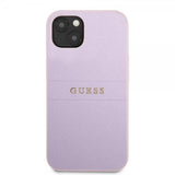 Guess iPhone 13 Mini Cover Saffiano Metal Logo Lilla