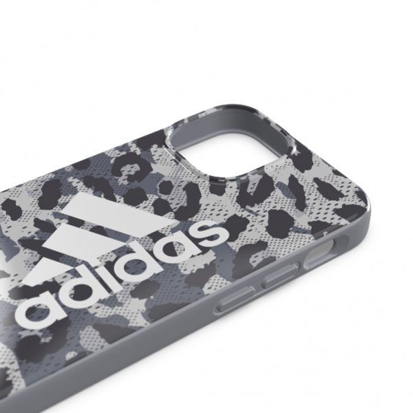 Adidas iPhone 13 Mini Cover Snap Case Leopard Grå