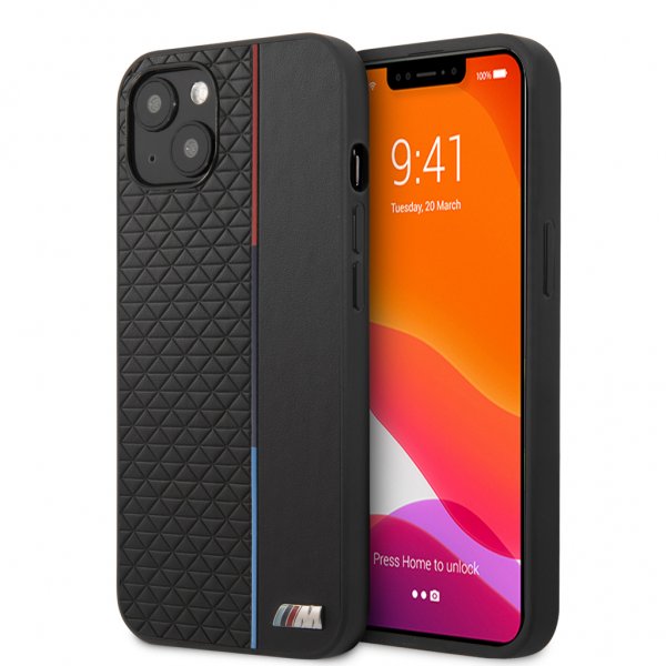 BMW iPhone 13 Mini Cover Trekantmønster Sort