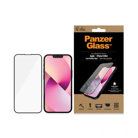 PanzerGlass iPhone 13 Mini Skærmbeskytter Kant-til-kant Cover Friendly