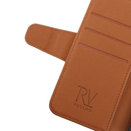 Rvelon iPhone 13 Etui Udfoldeligt Kortrum Brun