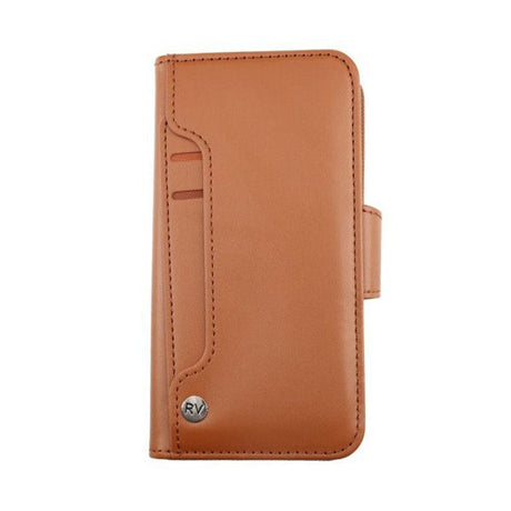 Rvelon iPhone 13 Etui Udfoldeligt Kortrum Brun