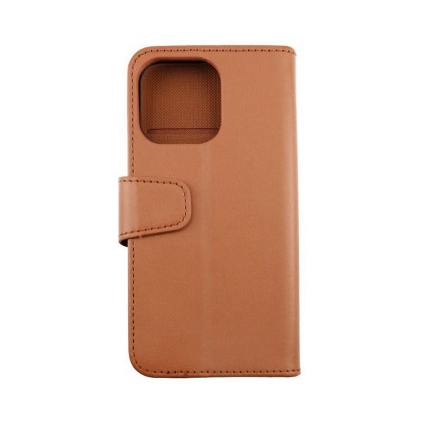 Rvelon iPhone 13 Etui Udfoldeligt Kortrum Brun
