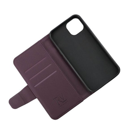 Rvelon iPhone 13 Etui Udfoldeligt Kortrum Lilla
