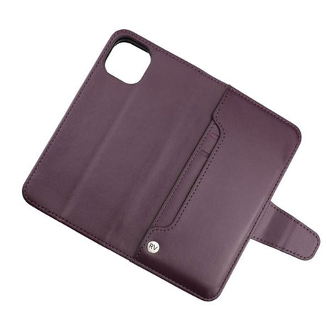 Rvelon iPhone 13 Etui Udfoldeligt Kortrum Lilla