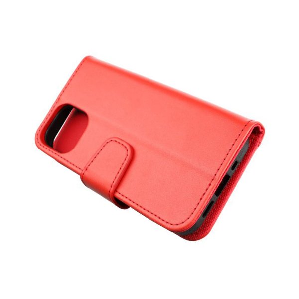 Rvelon iPhone 13 Etui Udklappeligt Kortrum Rød