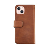 Rvelon iPhone 13 Etui Ægte læder Kortlomme Brun