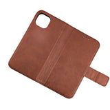 Rvelon iPhone 13 Etui Ægte læder Kortlomme Brun