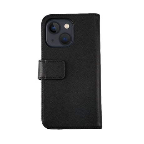 Rvelon iPhone 13 Cover Ægte læder Kortlomme Sort