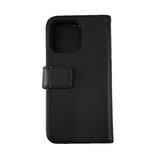 Rvelon iPhone 13 Cover Ægte læder Kortlomme Sort