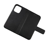 Rvelon iPhone 13 Cover Ægte læder Kortlomme Sort