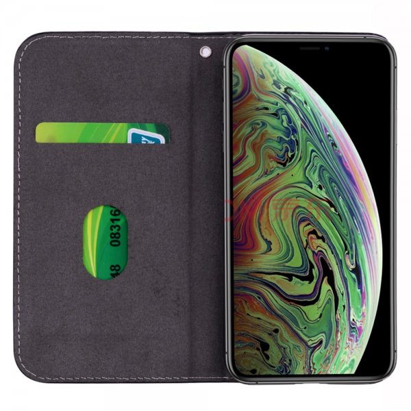 iPhone 13 Pro Etui Krokodillemønster Glitter Flip Hvid