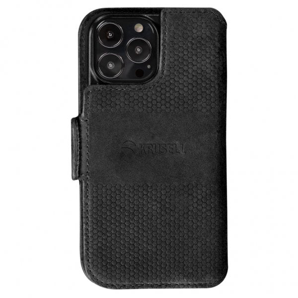 Krusell iPhone 13 Pro Etui Leather PhoneWallet Sort