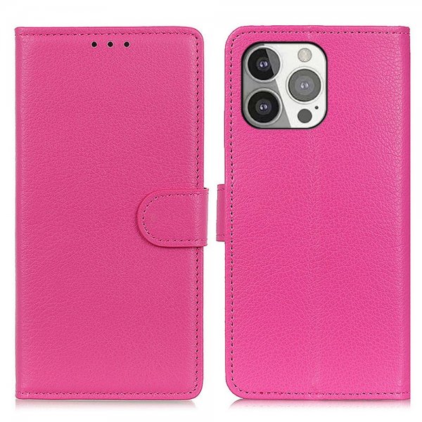 Nordic Covers iPhone 13 Pro Cover Litchi Magenta