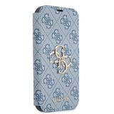Guess iPhone 13 Pro Cover Metal Logo Blå