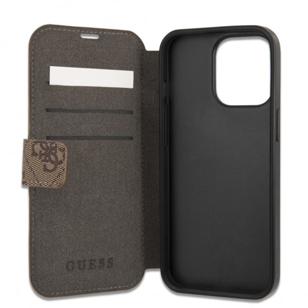 Guess iPhone 13 Pro Cover Printed Stripe Brun