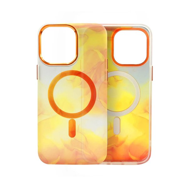iPhone 13 Pro Cover Mønster Abstrakt Orange
