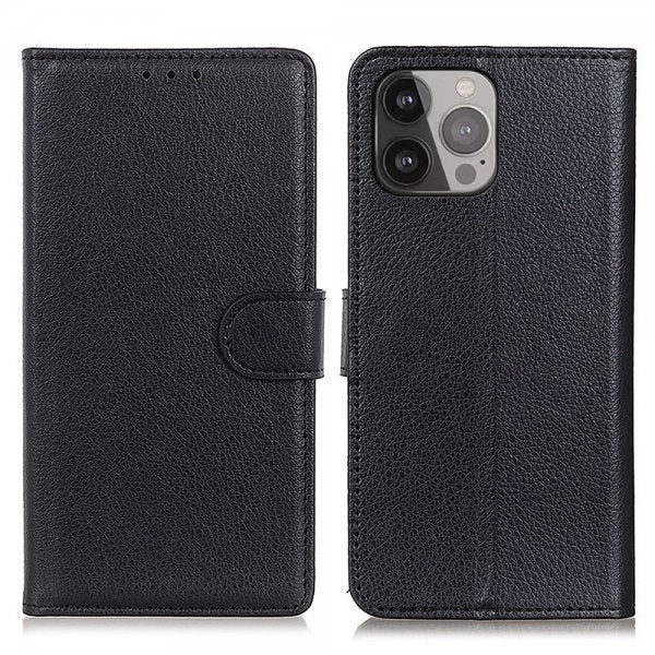 Nordic Covers iPhone 13 Pro Max Etui Litchi Raven Black