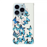 iPhone 13 Pro Max Cover Motiv Blå Sommerfugle