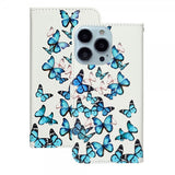 iPhone 13 Pro Max Cover Motiv Blå Sommerfugle