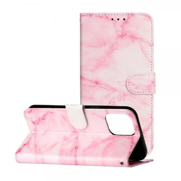 iPhone 13 Pro Max Cover Motiv Rosa Marmor