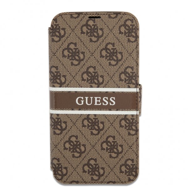 Guess iPhone 13 Pro Max Cover Printed Stripe Brun