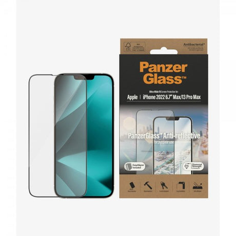 PanzerGlass iPhone 13 Pro Max/iPhone 14 Plus Skærmbeskyttelse Ultra-Wide Fit Anti-reflective EasyAligner
