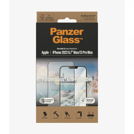 PanzerGlass iPhone 13 Pro Max/iPhone 14 Plus Skærmbeskyttelse Ultra-Wide Fit Anti-reflective EasyAligner