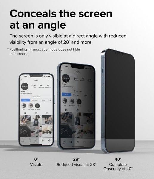 Ringke iPhone 13 Pro Max/iPhone 14 Plus Skærmbeskyttelse Privacy Glass