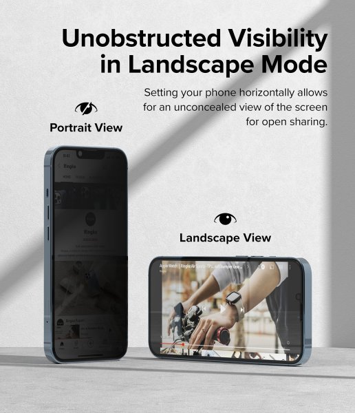 Ringke iPhone 13 Pro Max/iPhone 14 Plus Skærmbeskyttelse Privacy Glass