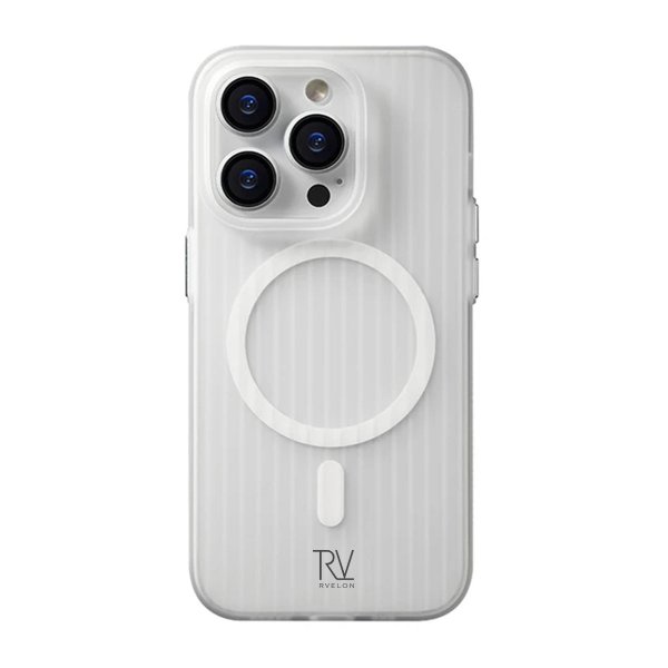 Rvelon iPhone 13 Pro Max Cover Riflet MagSafe Hvid