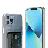 Rvelon iPhone 13 Pro Max Cover Kortholder Gennemsigtig