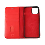 Rvelon iPhone 13 Pro Max Etui Ægte Læder Rød
