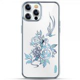 Kingxbar iPhone 13 Pro Max Cover Blomstermønster Blå