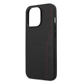 AMG iPhone 13 Pro Max Cover Carbon Effect Stitching Sort