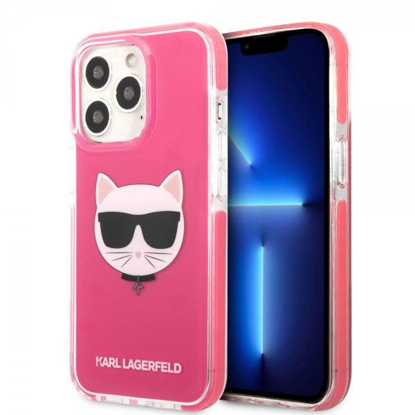 Karl Lagerfeld iPhone 13 Pro Max Cover Choupette Fuchsia