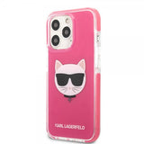 Karl Lagerfeld iPhone 13 Pro Max Cover Choupette Fuchsia