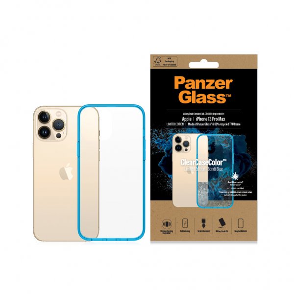 PanzerGlass iPhone 13 Pro Max Cover ClearCase Color Bondi Blue