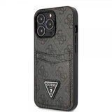 Guess iPhone 13 Pro Max Cover Double Cardslot Metal Triangle Sort