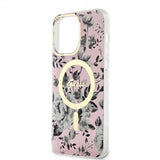 Guess iPhone 13 Pro Max Cover Flower MagSafe Rose