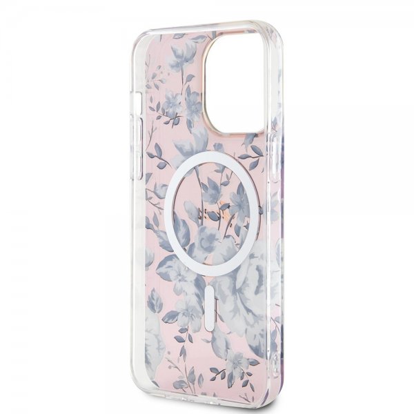 Guess iPhone 13 Pro Max Cover Flower MagSafe Rose