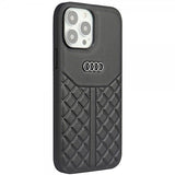 Audi iPhone 13 Pro Max Cover Ægte Læder Sort