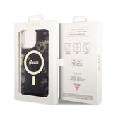 Guess iPhone 13 Pro Max Cover Golden Marble MagSafe Sort