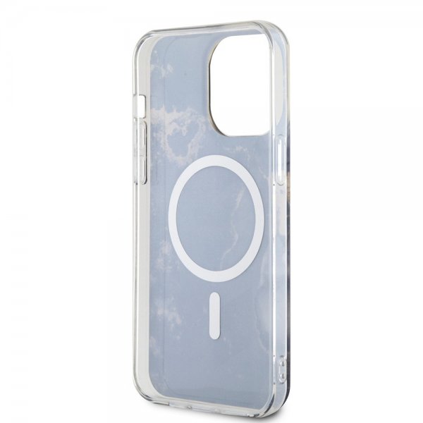 Guess iPhone 13 Pro Max Cover Golden Marble MagSafe Sort