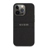 Guess iPhone 13 Pro Max Cover Hot Stamp Metal Logo Sort