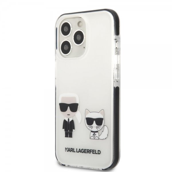 Karl Lagerfeld iPhone 13 Pro Max Cover Karl & Choupette Hvid