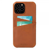 Krusell iPhone 13 Pro Max Skal Leather CardCover Cognac Brown