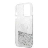 Karl Lagerfeld iPhone 13 Pro Max Cover Liquid Glitter Choupette Sølv