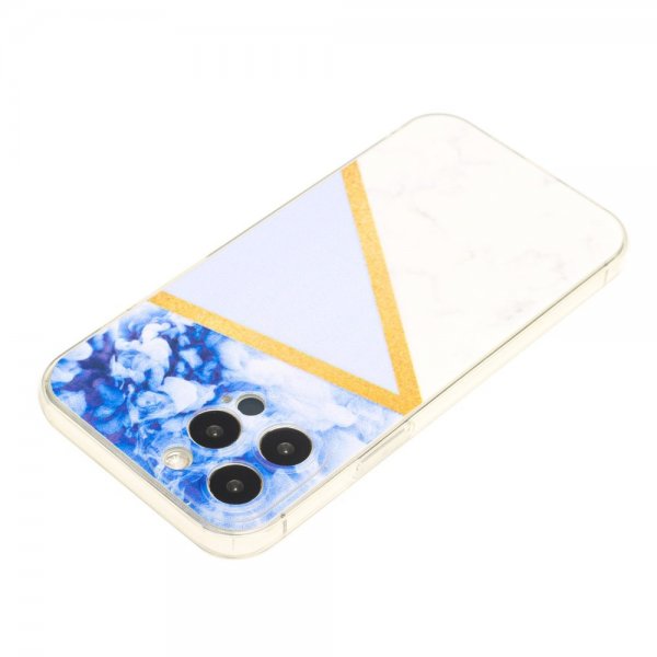 iPhone 13 Pro Max Cover Marmormønster Lilla