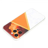 iPhone 13 Pro Max Cover Marmormønster Orange
